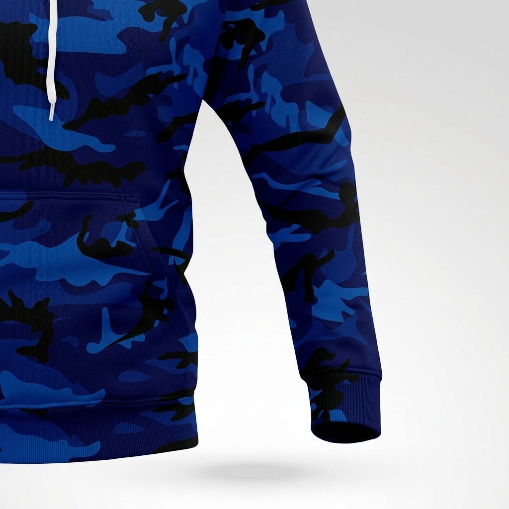 Dark blue camo hoodie