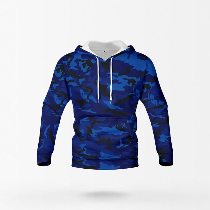 dark blue camo hoodie