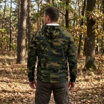 Dark green camo hoodie