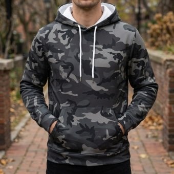 Dark grey camo hoodie