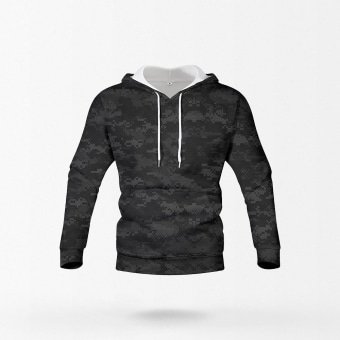 digital black camo hoodie