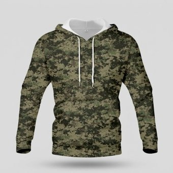 Digital green camo hoodie