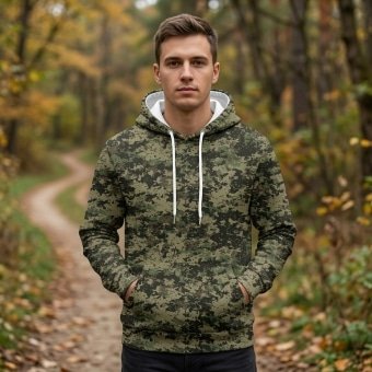 Digital green camo hoodie