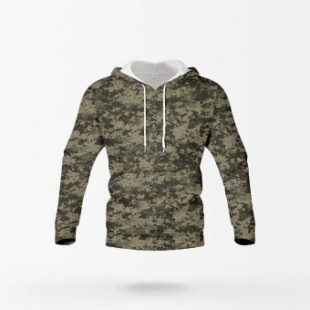 digital green camo hoodie