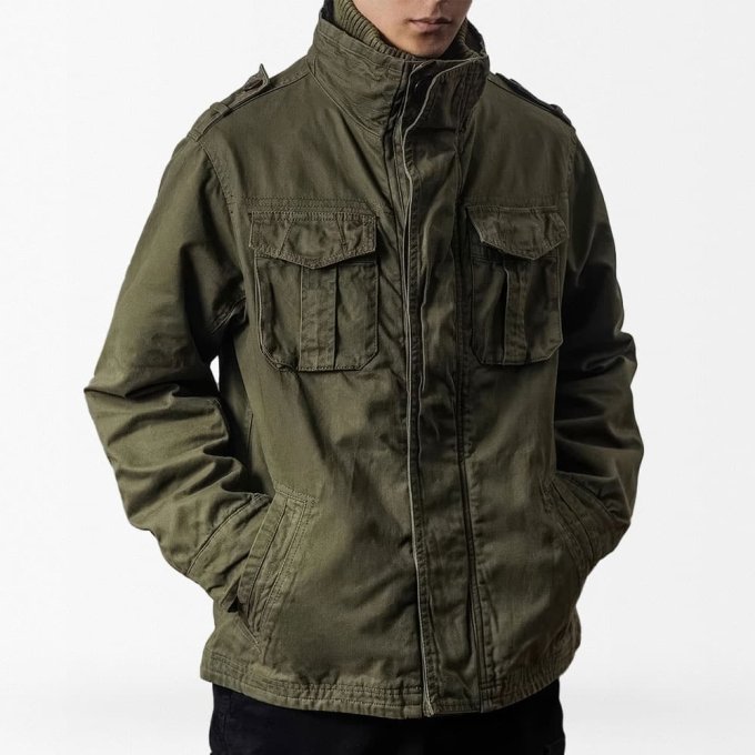 mens green field jacket