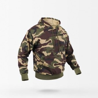 military style camo hoodie