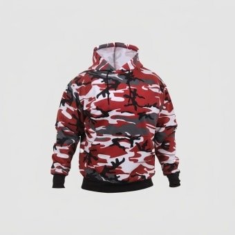 Red camo hoodie
