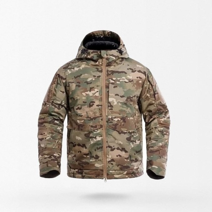 tactical winter jacket with hood Multicam