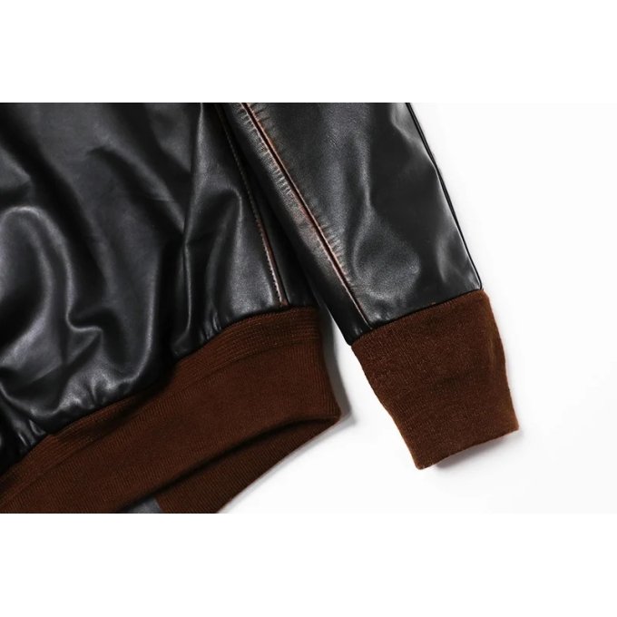 A2 Leather Bomber Jacket with ARMY AIR CORPS Patch