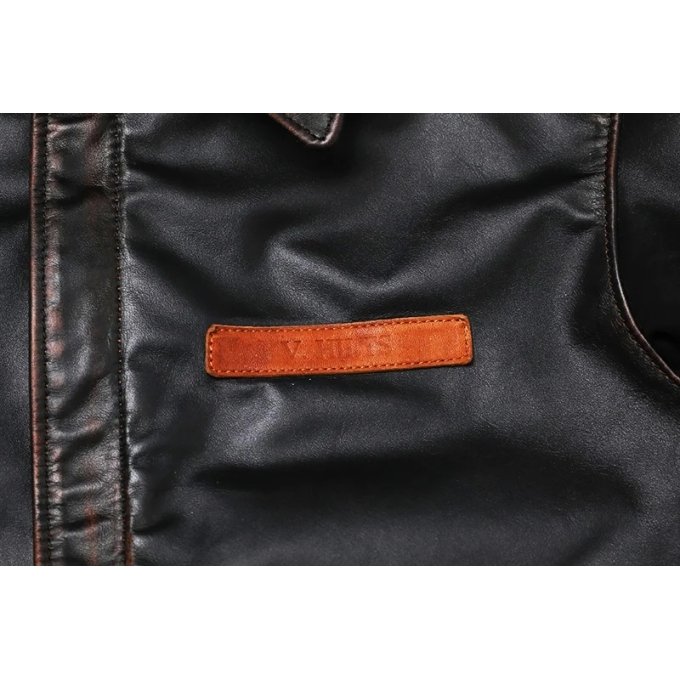 A2 Leather Bomber Jacket with ARMY AIR CORPS Patch