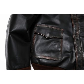 A2 Leather Bomber Jacket with ARMY AIR CORPS Patch