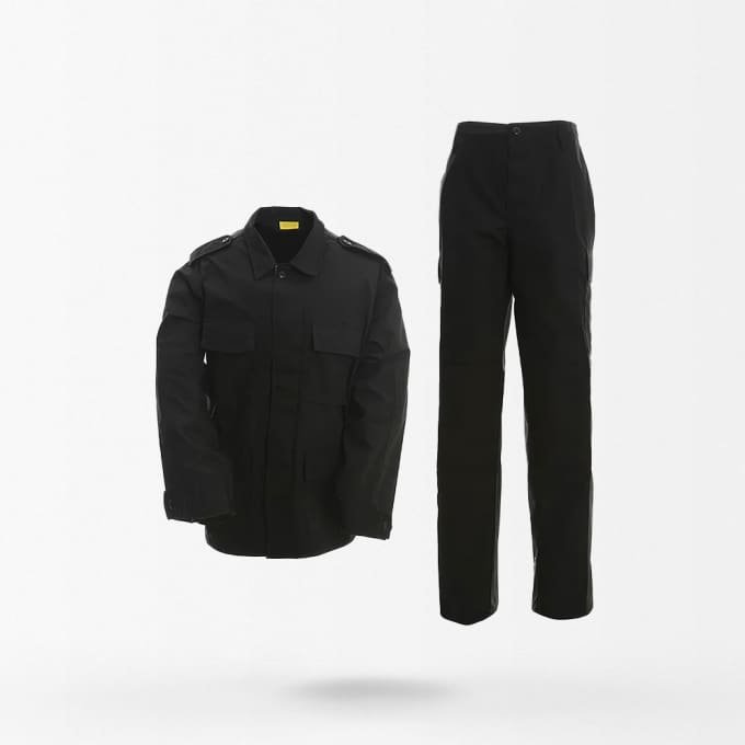 Black BDU Combat Uniform