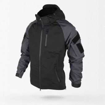 Black and grey tactical winbreaker jacket "MCT"