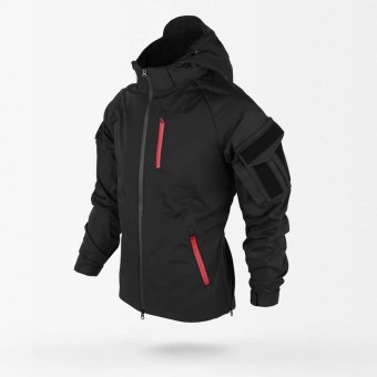 Black tactical winbreaker jacket "MCT"