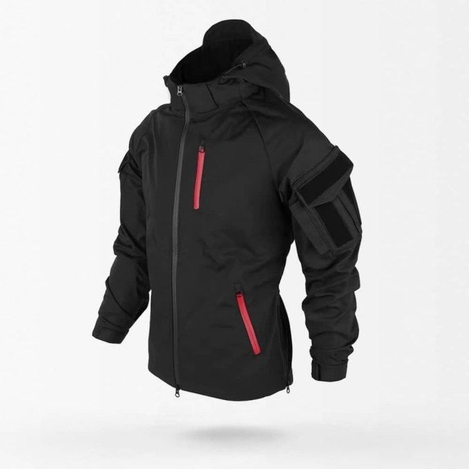 Black tactical winbreaker jacket "MCT"