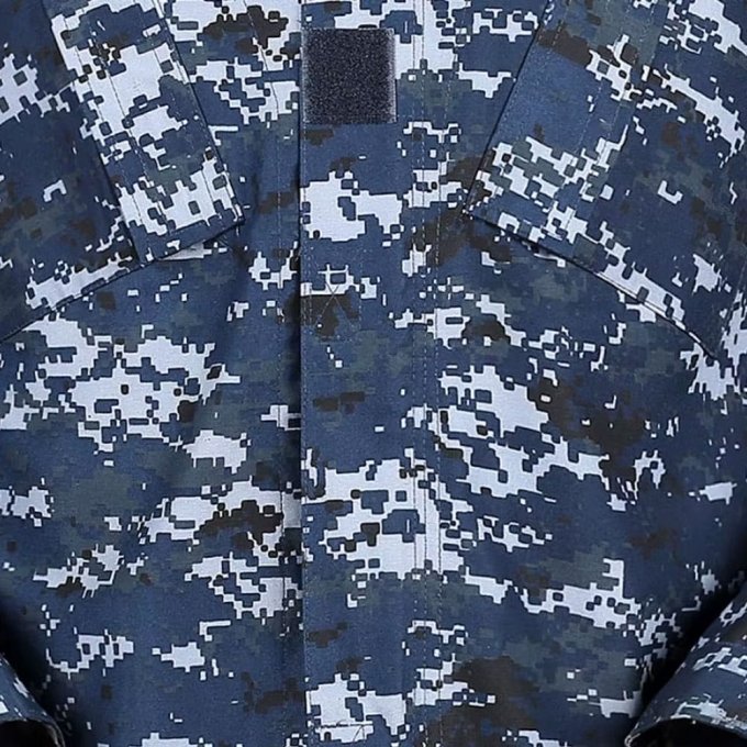 Blue Digital Military Combat Uniform - Image 2