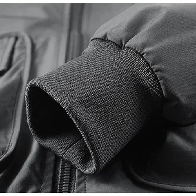 Bomber jacket cargo pockets with colar - Image 8
