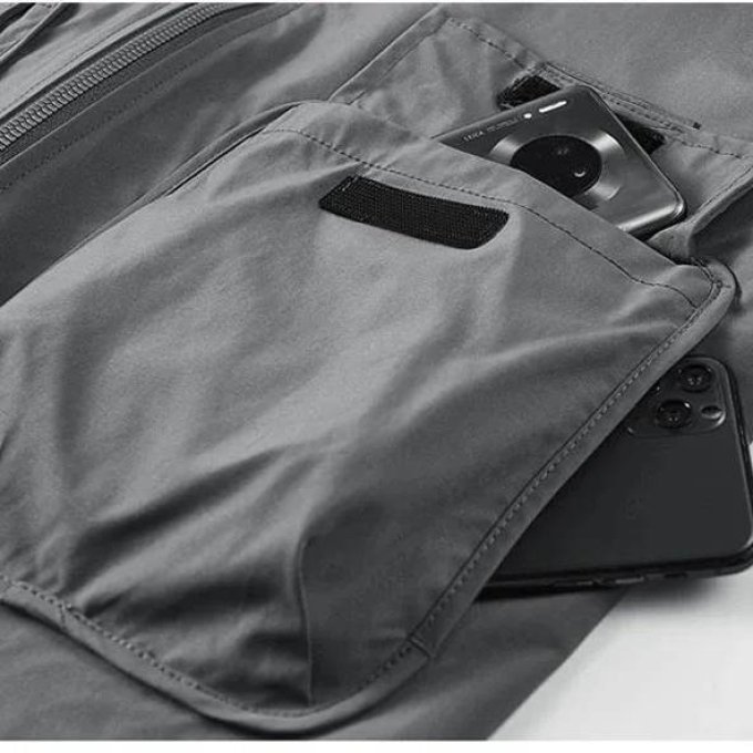 Bomber jacket cargo pockets with colar - Image 3