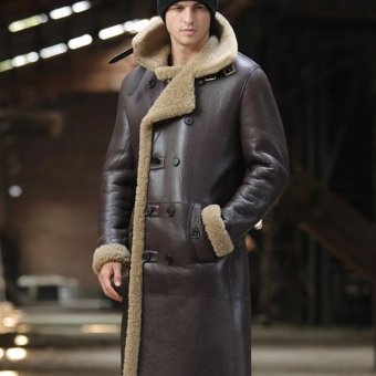 military coat sheep fur collar