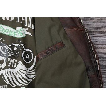 Copersian Leather Bomber Jacket