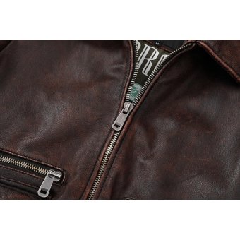 Copersian Leather Bomber Jacket