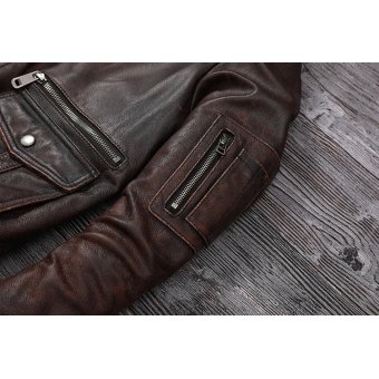 Copersian Leather Bomber Jacket