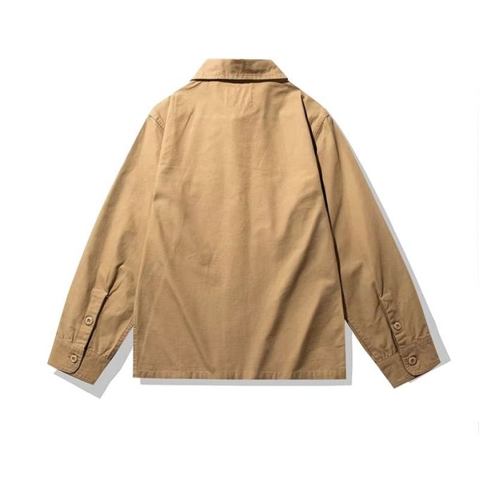 Coyote Tan button up shirt with chest pockets - Image 2