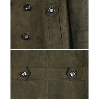 Double breasted military trench coat Green|Grey|Olive