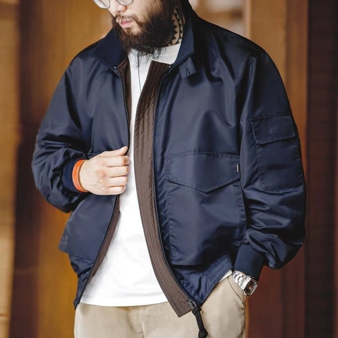 G-8 Flight Jacket Navy Blue - Image 2