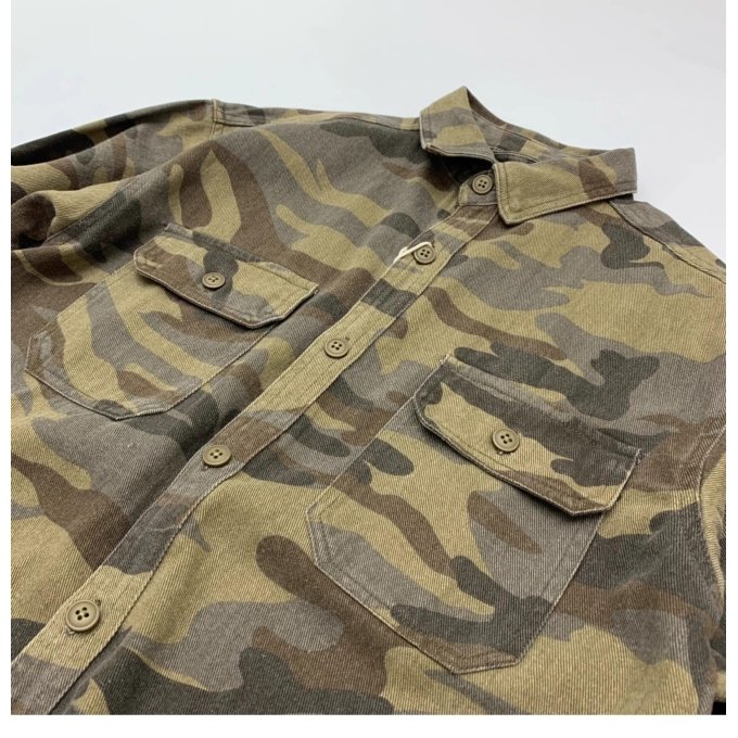 Green camo button shirt - Image 6