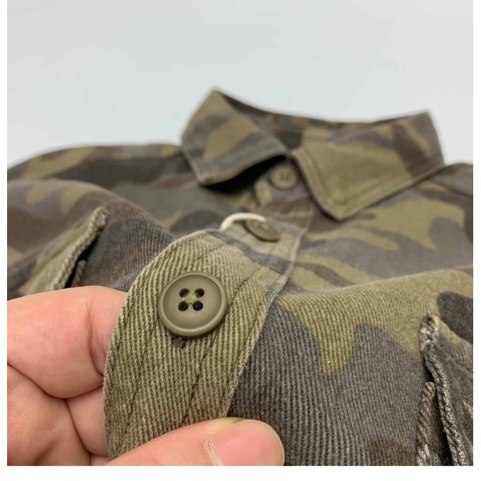Green camo button shirt - Image 8