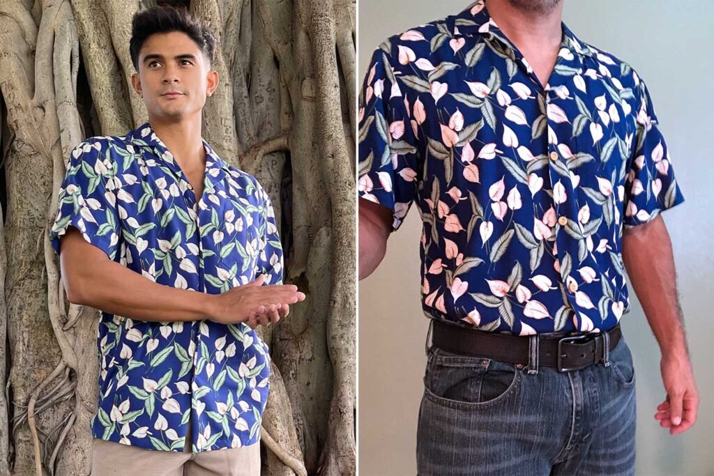 Chemise Huwaiian pour hommes