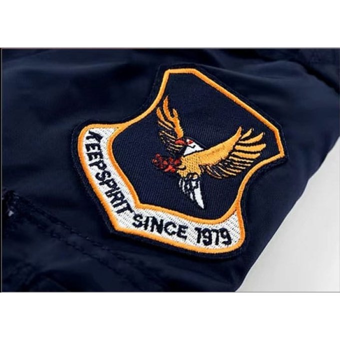 MA-1 flight jacket with patches Navy Blue - Image 5
