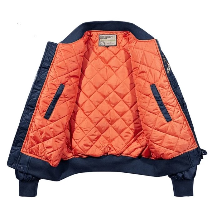 MA-1 flight jacket with patches Navy Blue - Image 4
