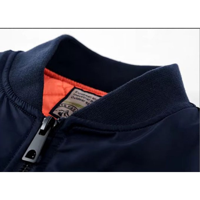 MA-1 flight jacket with patches Navy Blue - Image 9