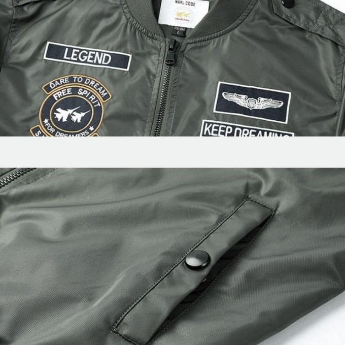 MA-1 flight jacket with patches Olive Green