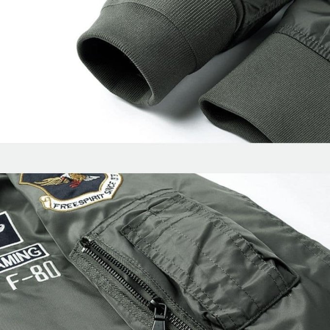 MA-1 flight jacket with patches Olive Green