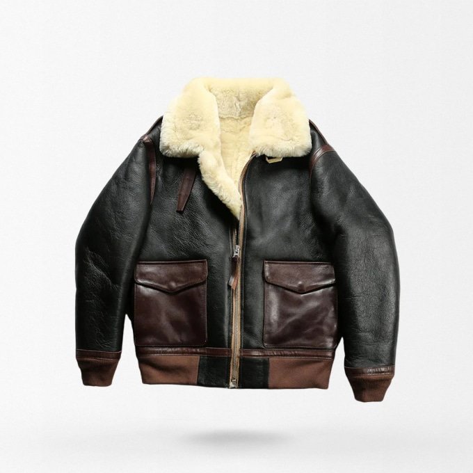 Men A2 Shearling Leather Jacket