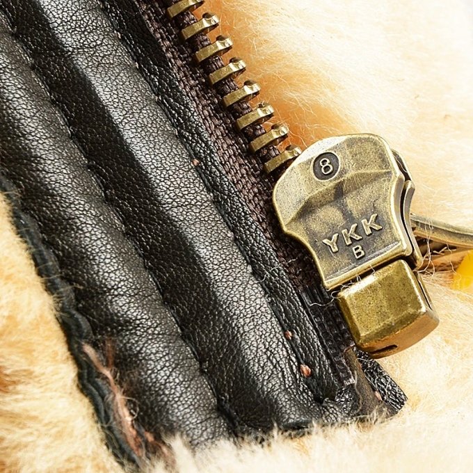 Men's military style sheepskin coat - Image 9