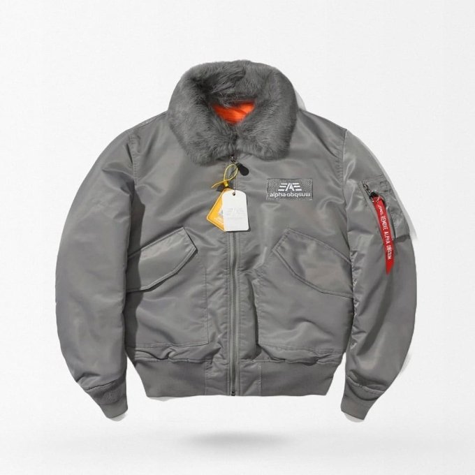 Military 45p grey flight bomber jacket
