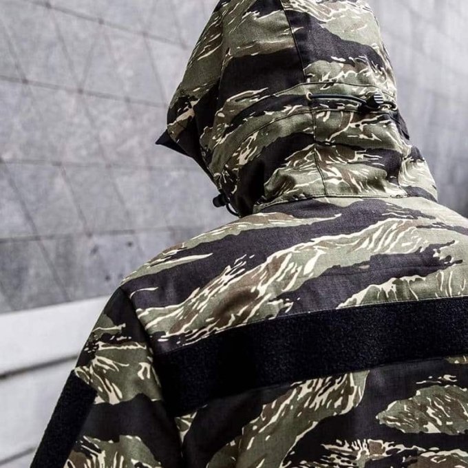 Tiger stripe anorak windbreaker - Image 5