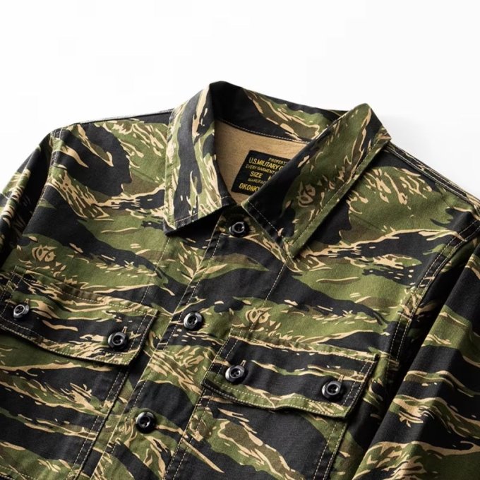 Tiger stripe button up shirt - Image 4