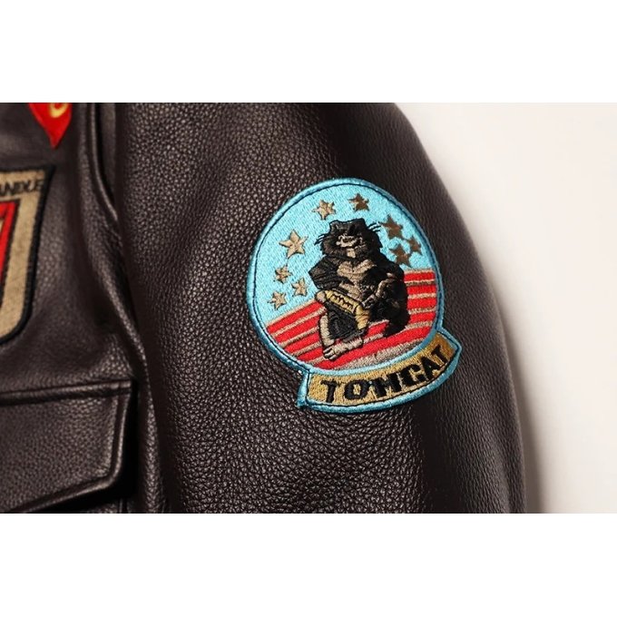 Top gun maverick leather bomber jacket - Image 10