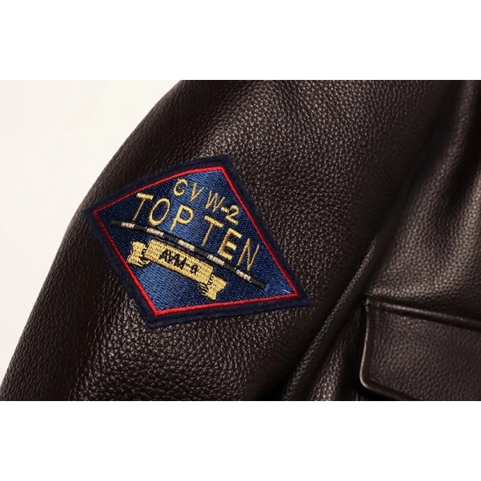 Top gun maverick leather bomber jacket - Image 9