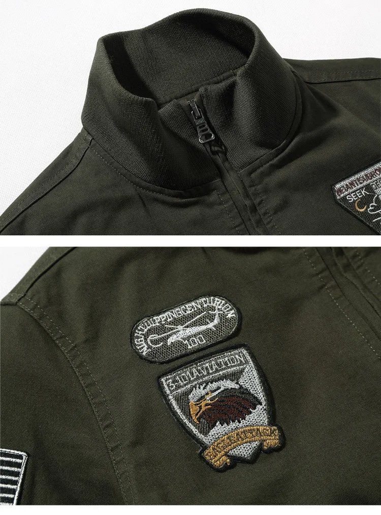 Us Air Force Bomber Jacket Men Black|Green|Khaki