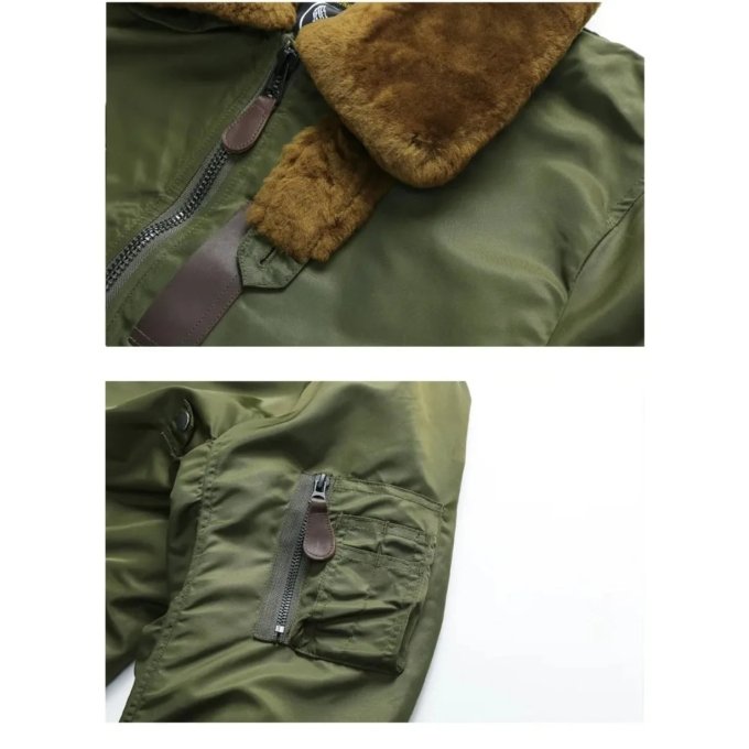 Vintage B15 Bomber Flight Jacket Men Navy Blue|Olive Green