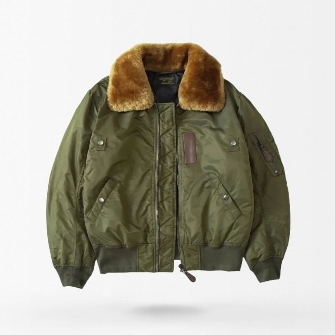 Vintage B15 Bomber Flight Jacket Men Navy Blue|Olive Green