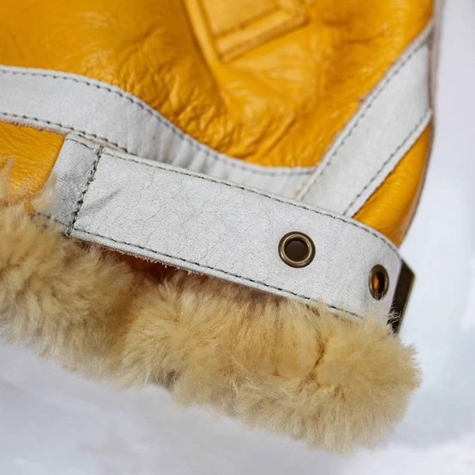 Yellow leather bomber jacket B3 - Image 6