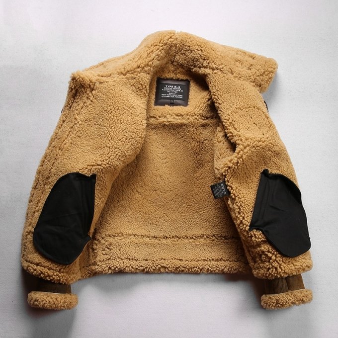 b3 sheepskin bomber leather flight jacket