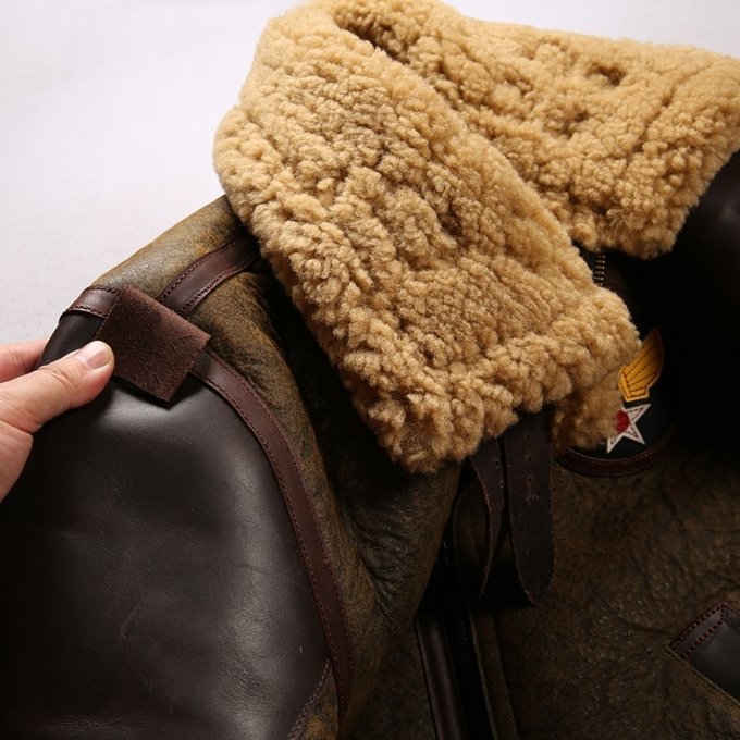 b3 sheepskin bomber leather flight jacket
